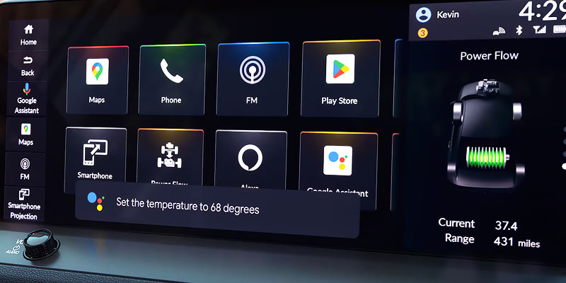 A photo of a Honda touchscreen with apps