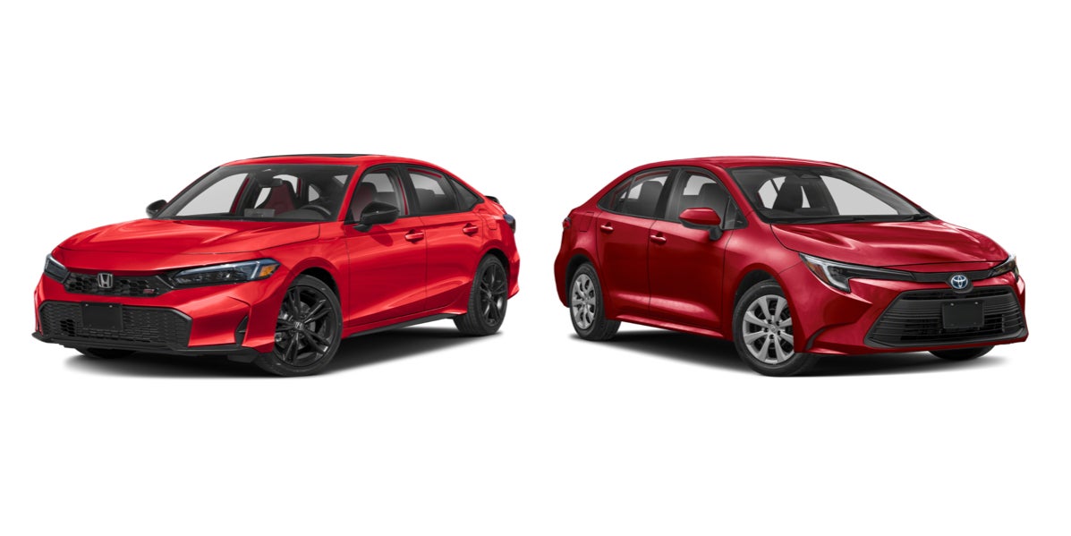 2025 Honda Civic vs 2025 Toyota Corolla